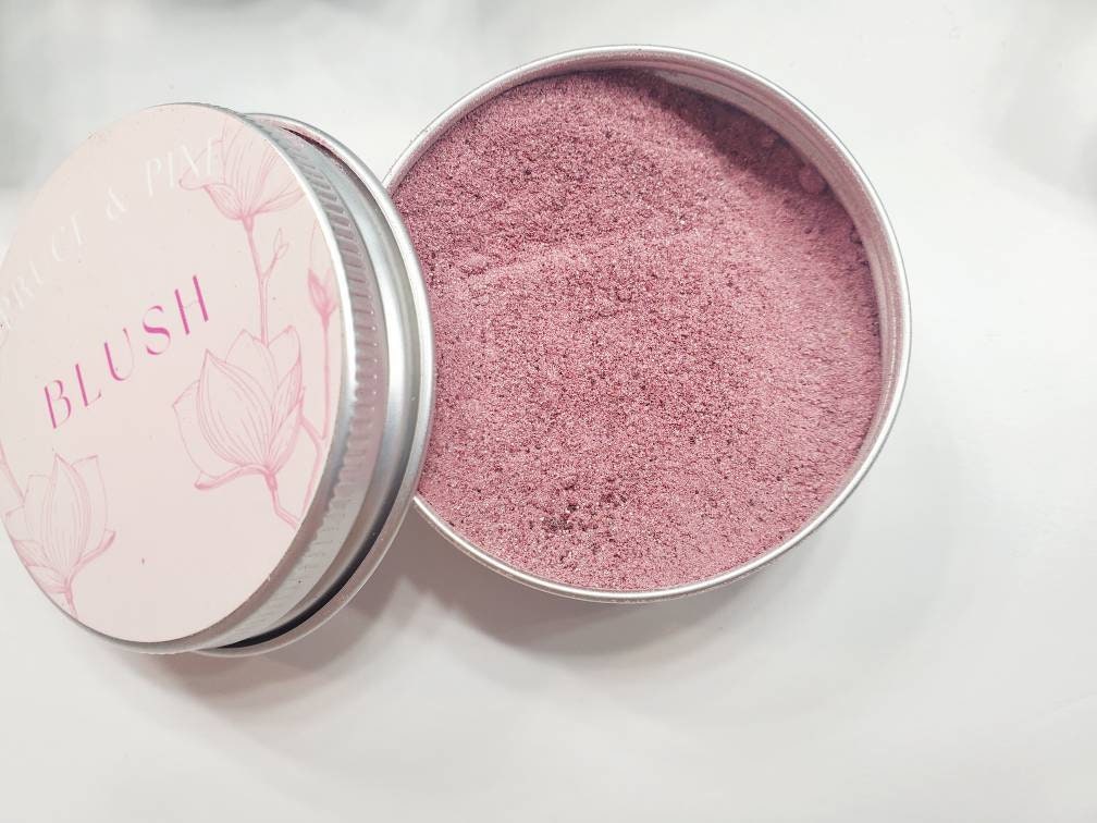 ORGANIC Rose Rouge, Mica-Free, Zero Waste Powder Blush, Matte Blush,  Glass and Compostable Containers, Vegan Blush-On, Plastic Free