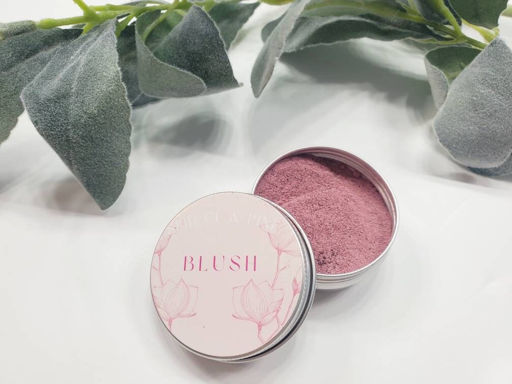 ORGANIC Rose Rouge, Mica-Free, Zero Waste Powder Blush, Matte Blush,  Glass and Compostable Containers, Vegan Blush-On, Plastic Free