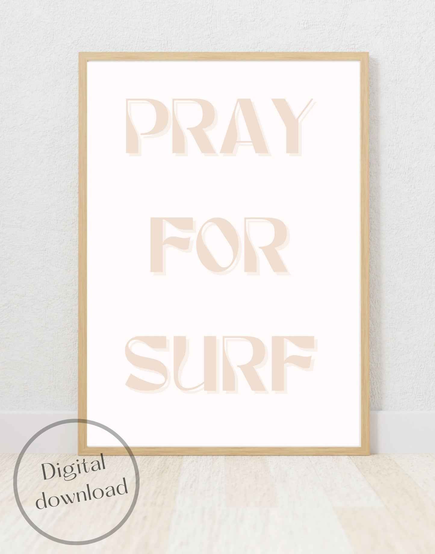 Surfing Digital Print For Kids Room | Pray For Surf | Surfer Print | Surfing Print | Surfing Wall Art