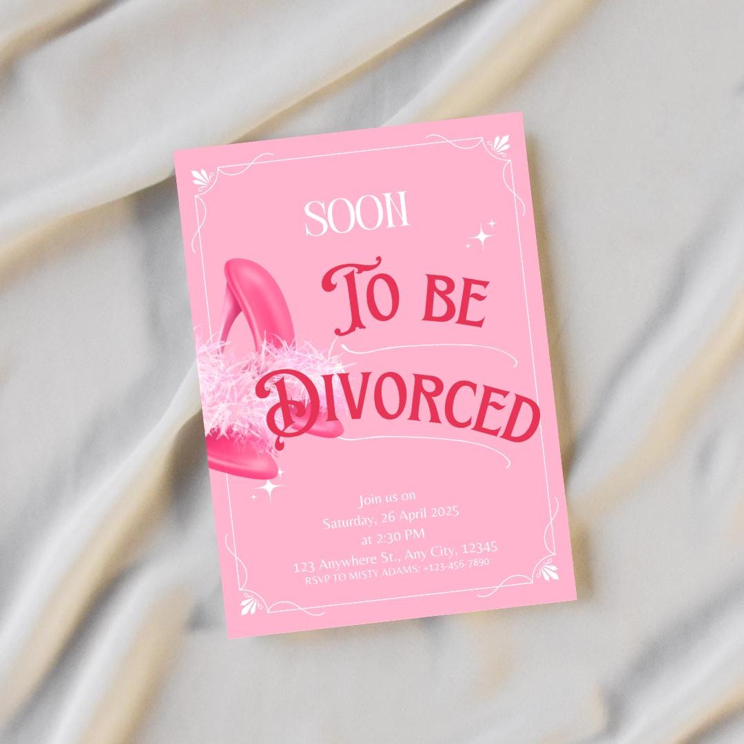 Divorce Party Invitation: Editable Breakup Bash Template (Digital Download 5x7in Canva Template )