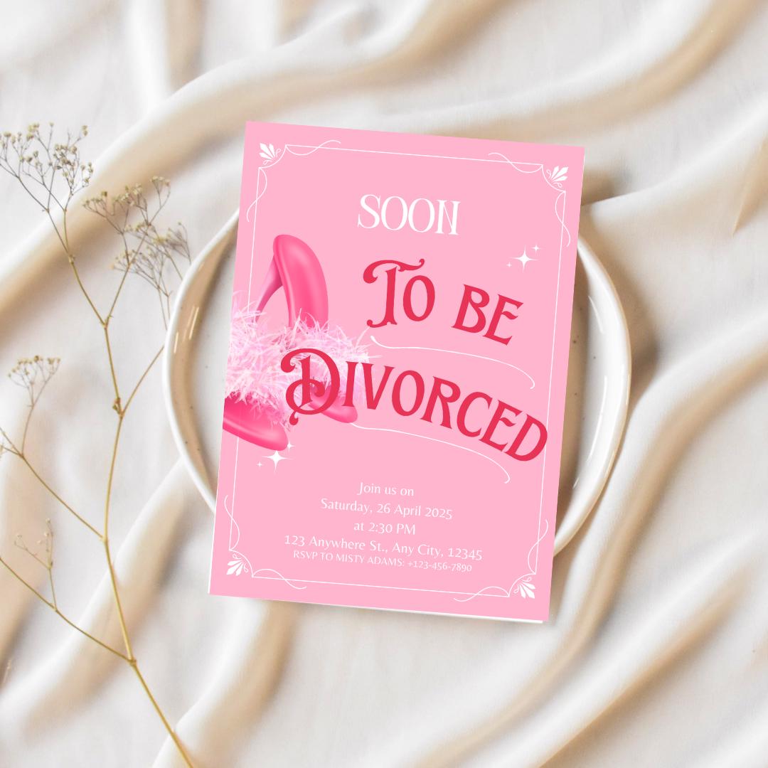 Divorce Party Invitation: Editable Breakup Bash Template (Digital Download 5x7in Canva Template )