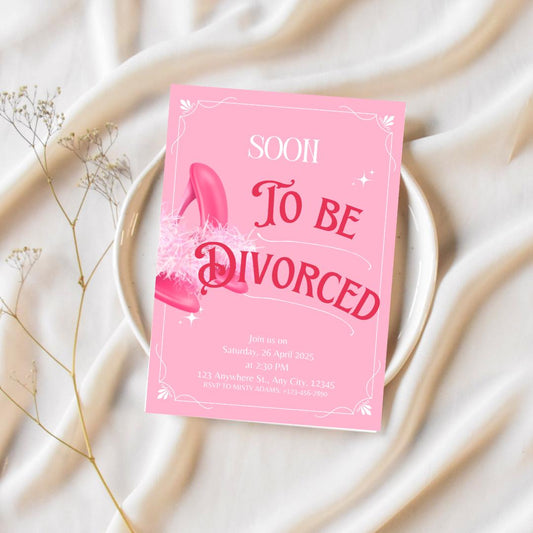 Divorce Party Invitation: Editable Breakup Bash Template (Digital Download 5x7in Canva Template )