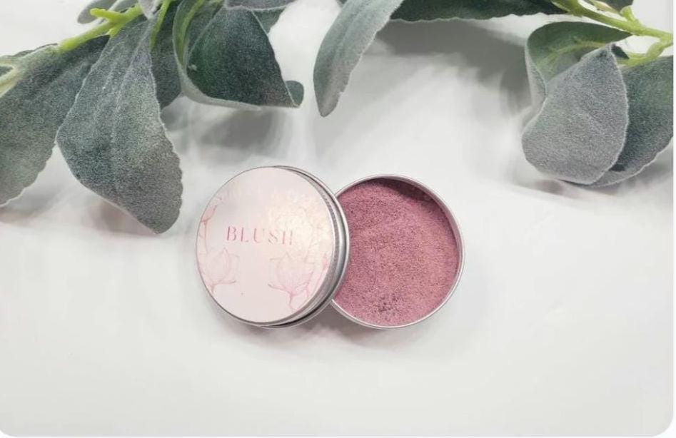 Organic Rose Rouge Matte Blush, Vegan, Zero Waste, Plastic Free Containers
