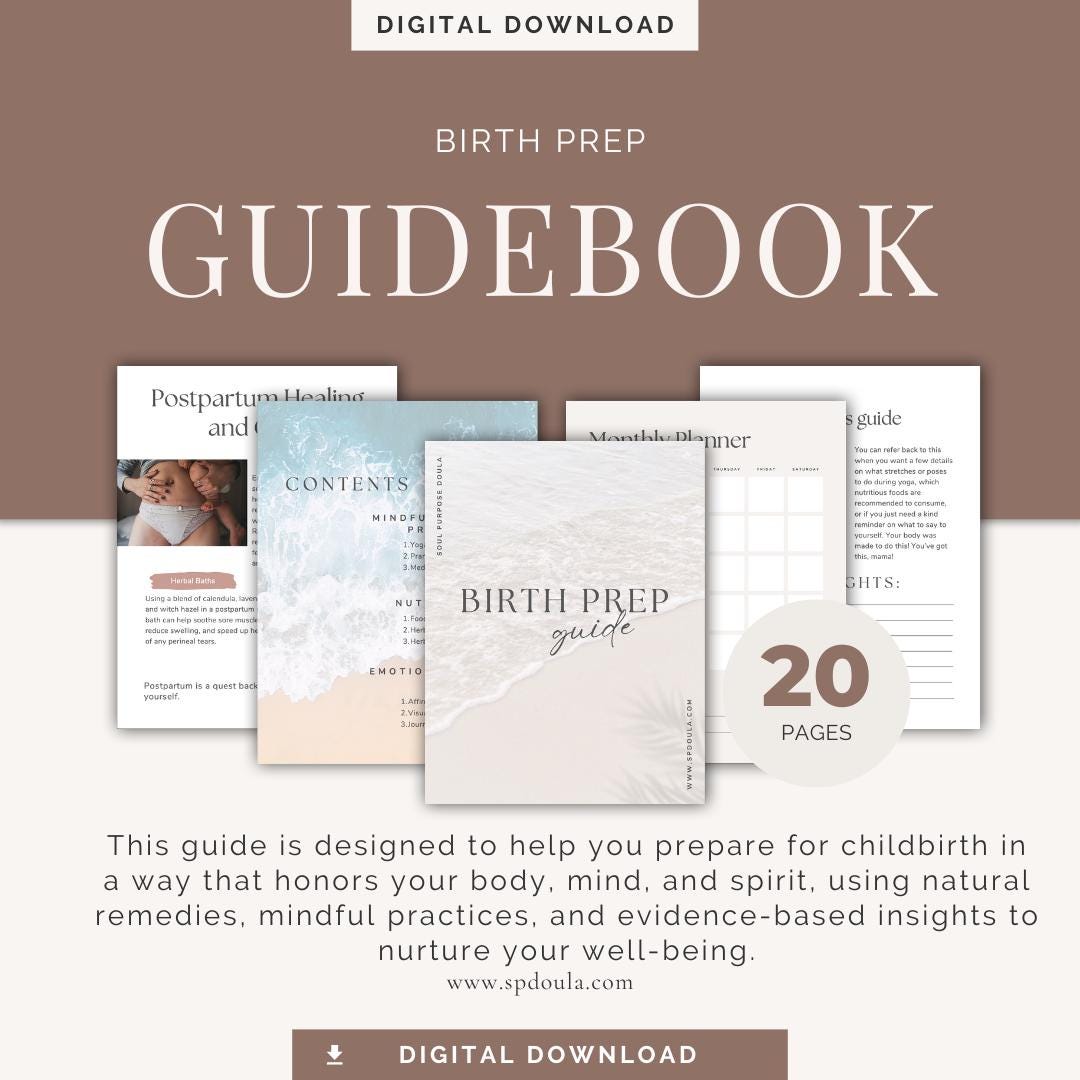Birth Prep Guidebook: Mindful Pregnancy & Postpartum (Digital Download)