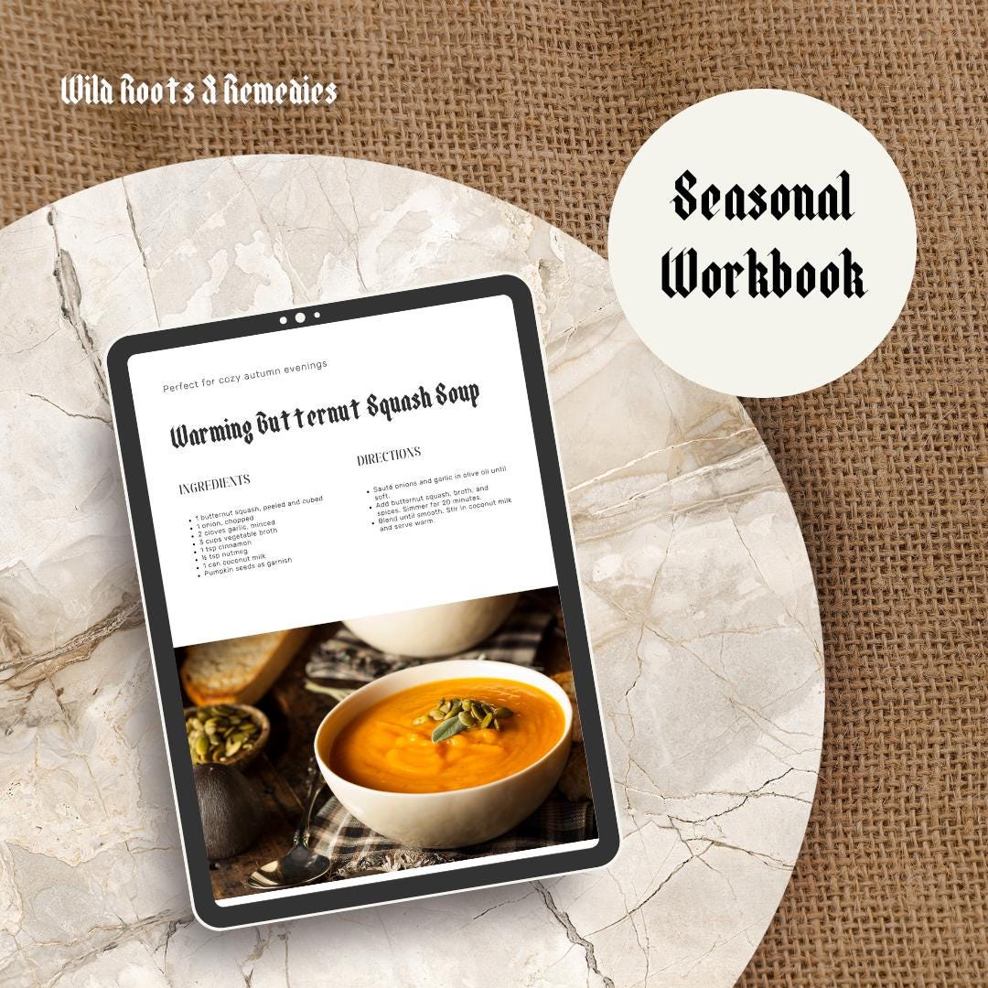 Printable Fall Journal: Cozy Self-Care Planner with Recipes (Digital Download