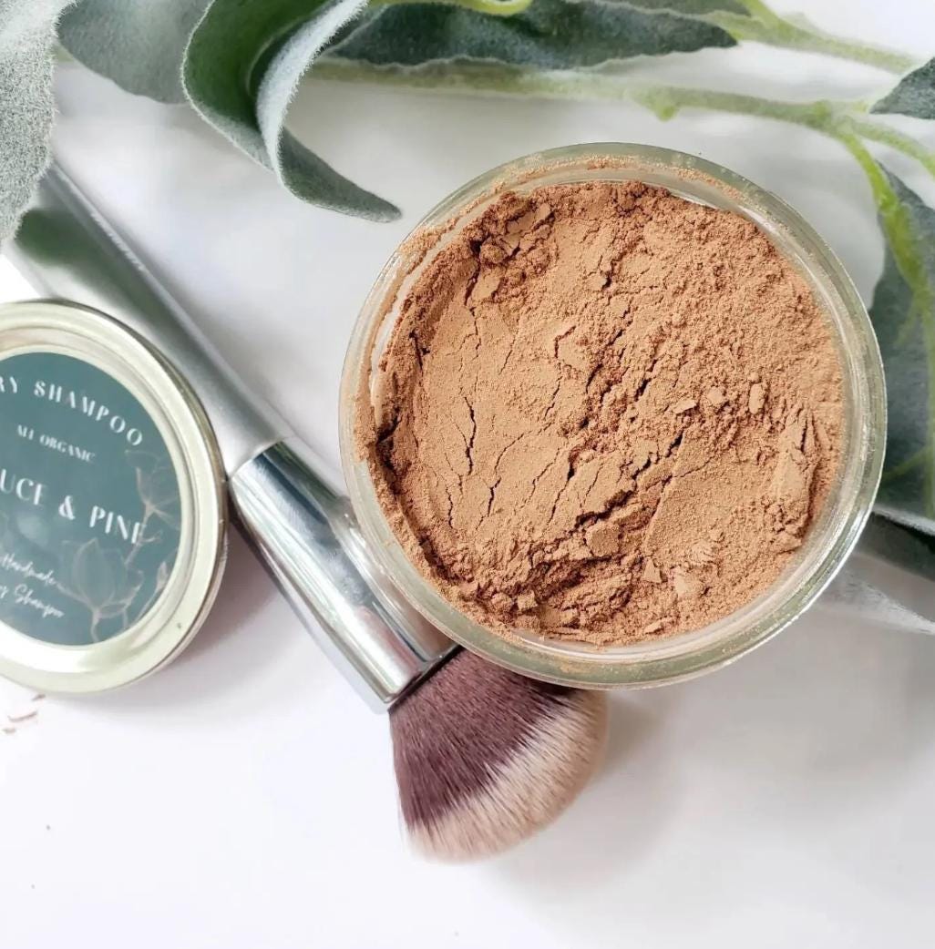 Organic Dry Shampoo Powder: All Natural, Dark Hair Formula