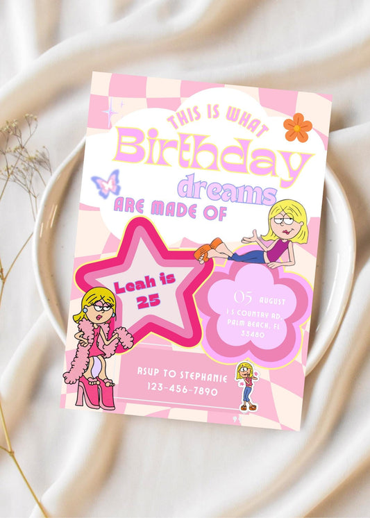 Lizzie McGuire Birthday Invitation | Retro 2000s Template (Digital Download)
