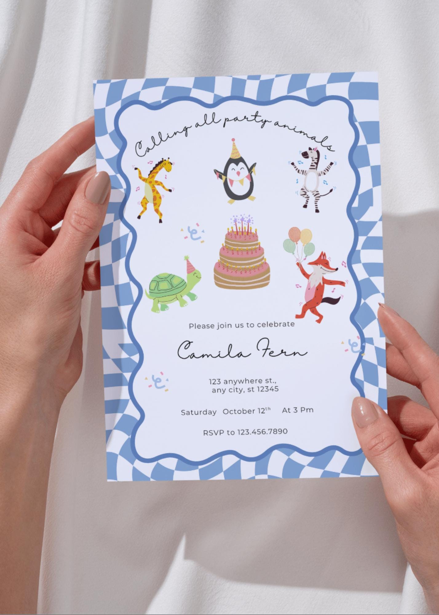 Calling All Party Animals Birthday Invitation: Safari Party Digital Download