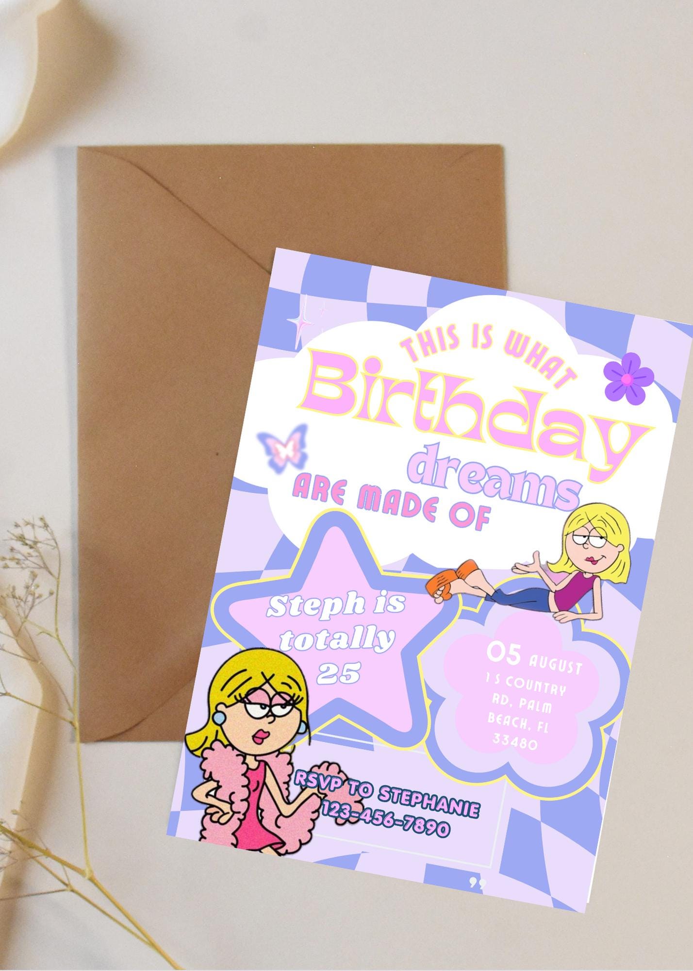 Lizzie Mcguire Birthday Invitation, Y2K Birthday Party, Digital Download